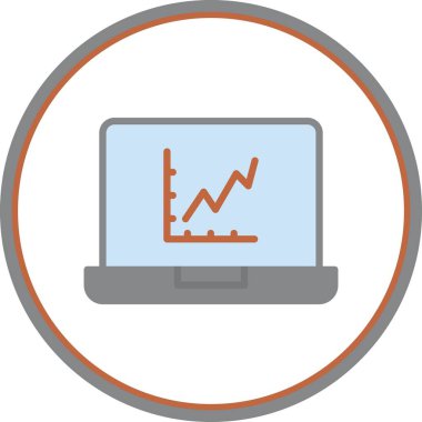 Grafik Düz Çember Vektör Simgesi Tasarımı