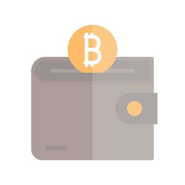 Cüzdan Düz Işık Vektör Simgesi Tasarımı