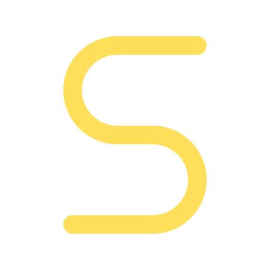 S Düz Işık Vektörü Simgesi Tasarımı