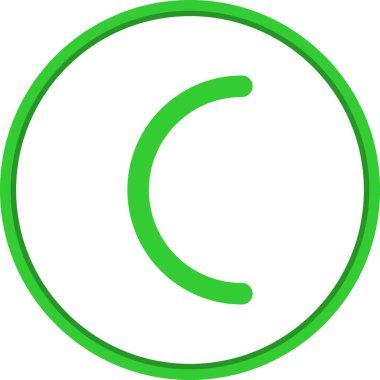  C Düz Çember Vektör Simgesi Tasarımı