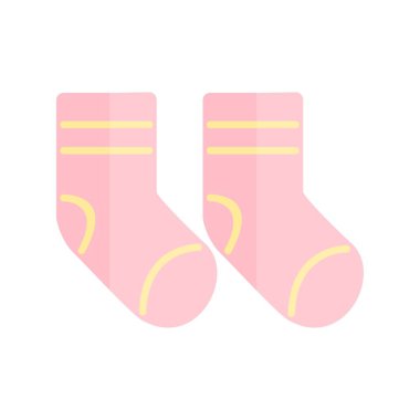 Çorap Düz Işık Vektörü Simgesi Tasarımı