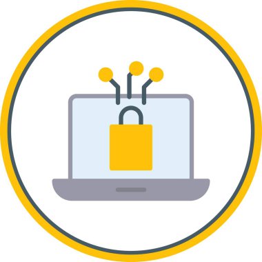 Dükkan Düz Çember Vektör Simgesi Tasarımı