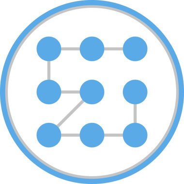 Desen Düz Çember Vektör Simgesi Tasarımı