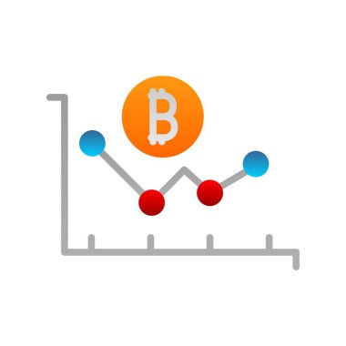 Grafik Düz Gradyan Vektör Simgesi Tasarımı