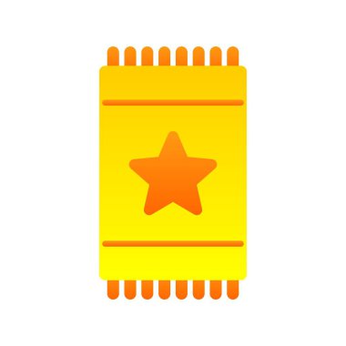 Rug Düz Gradyan Vektör Simgesi Tasarımı