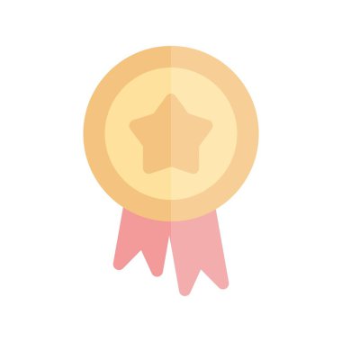 Rozet Düz Işık Vektörü Simgesi Tasarımı