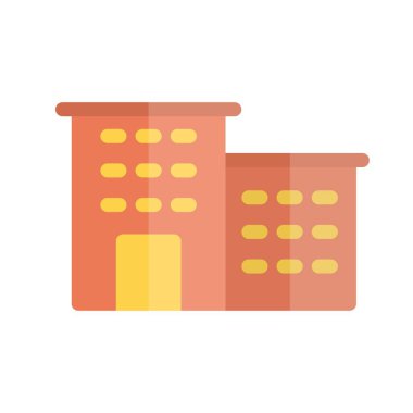 Şirket Düz Işık Vektör Simgesi Tasarımı