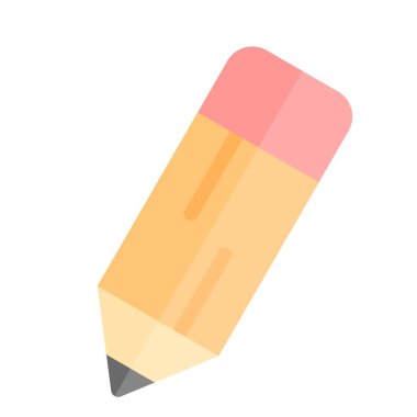 Kalem Düz Işık Vektörü Simgesi Tasarımı