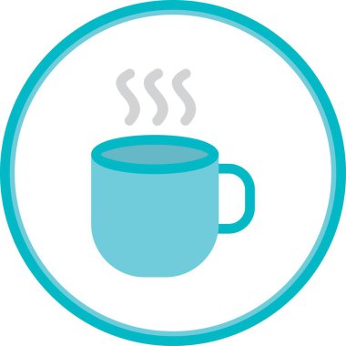 Cup Düz Çember Vektör Simgesi Tasarımı
