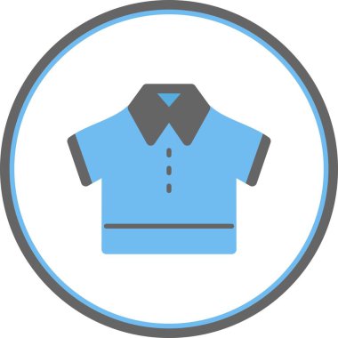 Gömlek Düz Çember Vektör Simgesi Tasarımı