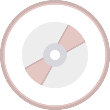 Sıkıştırılmış Disk Düz Çember Vektör Simgesi Tasarımı