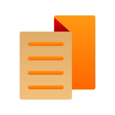 Broşür Düz Gradyan Vektör Simgesi Tasarımı