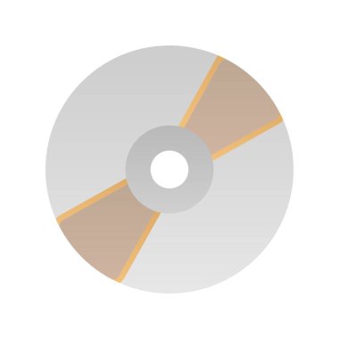 Sıkıştırılmış Disk Düz Gradyan Vektör Simgesi Tasarımı