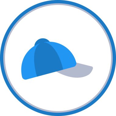 Cap Düz Çember Vektör Simgesi Tasarımı