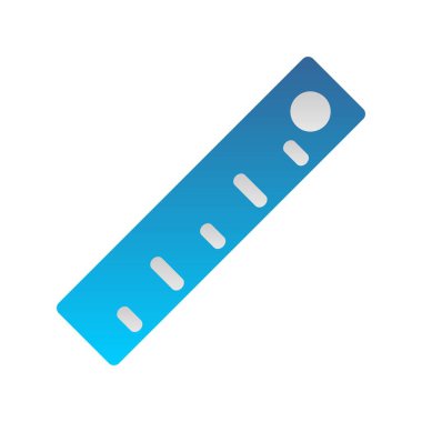 Cetvel Düz Gradyan Vektör Simgesi Tasarımı