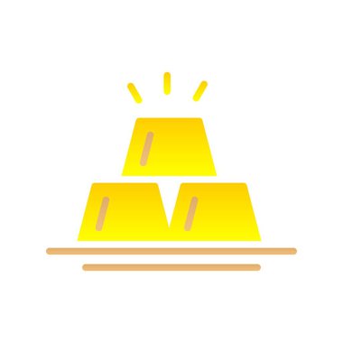 Altın Düz Gradyan Vektör Simgesi Tasarımı