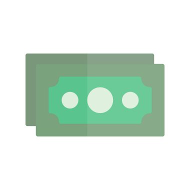 Dolarlar Düz Işık Vektörü Simgesi Desig