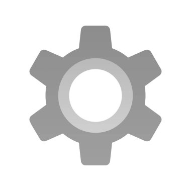 Cog Düz Gradyan Vektör Simgesi Tasarımı