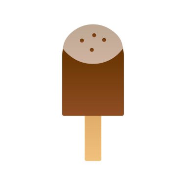 Dondurma Düz Gradyan Vektör Simgesi Tasarımı