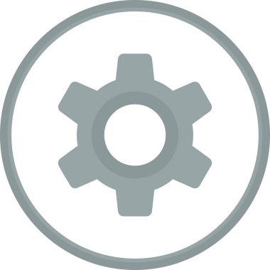 Çember Düz Vektör Simgesi Tasarımı