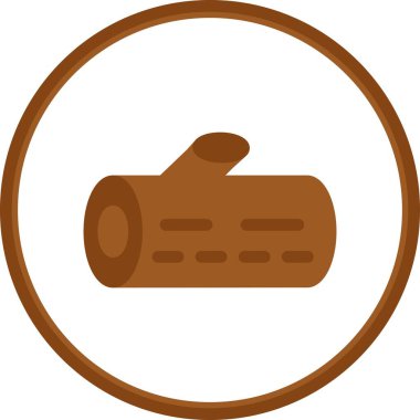 Tahta Düz Çember Vektör Simgesi Tasarımı