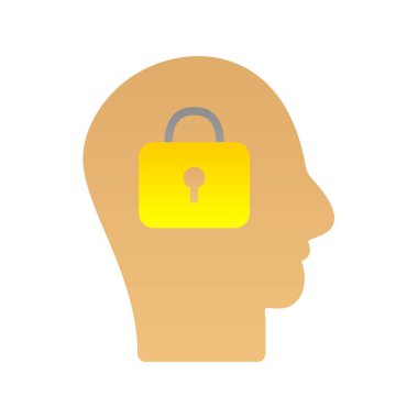 Düz Gradyan Vektör Simgesi Tasarımı Kilitle