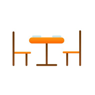 Düz Gradyan Vektör Simgesi Tasarımı Yiyor