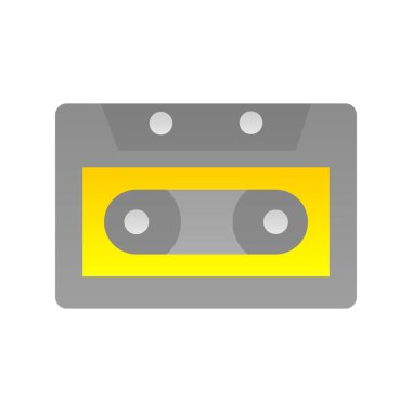 Kaset Düz Gradyan Vektör Simgesi Tasarımı