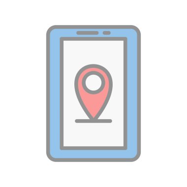 Konum Doldurulmuş Işık Vektörü Simgesi Tasarımı