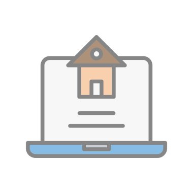 Ev Dolu Işık Vektörü Simgesi Tasarımı