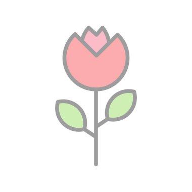 Çiçek Doldurulmuş Işık Vektörü Simgesi Tasarımı