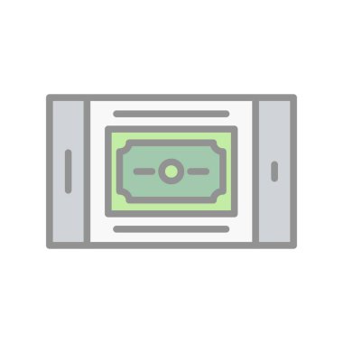 Akıllı Telefon Doldurulmuş Işık Vektörü Simgesi Tasarımı