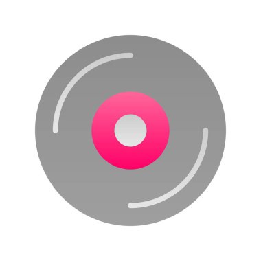 Dvd Düz Gradyan Vektör Simgesi Tasarımı