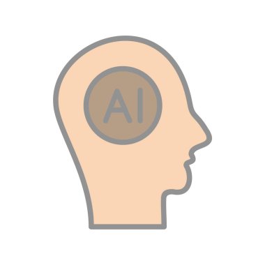 Ai Doldurulmuş Işık Vektörü Simgesi Tasarımı