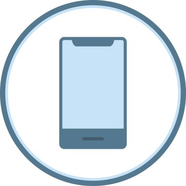 Mobil Düz Çember Vektör Simgesi Tasarımı