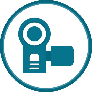 Kullanışlı Kamera Düz Çember Vektör Simgesi Tasarımı