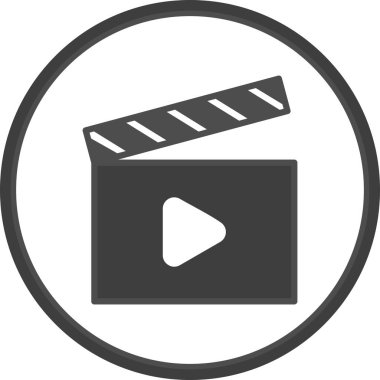 Eylem Düz Çember Vektör Simgesi Tasarımı