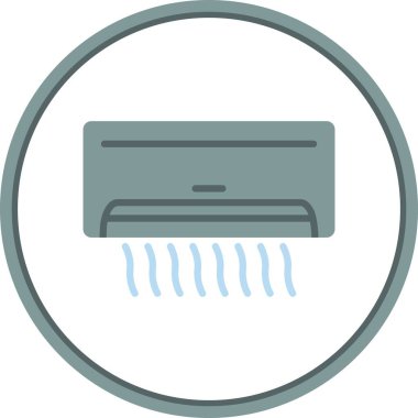 AC Düz Çember Vektör Simgesi Tasarımı