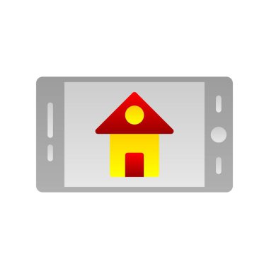 Akıllı Telefon Düz Gradyan Vektör Simgesi Tasarımı