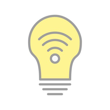 Ampul Doldurulmuş Işık Vektörü Simgesi Tasarımı