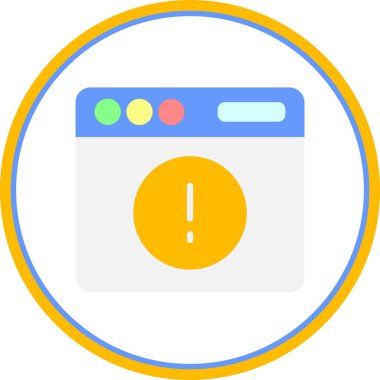 Düz Çember Vektör Simgesi Tasarımı uyarısı