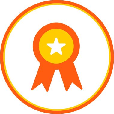 Madalya Düz Çember Vektör Simgesi Tasarımı