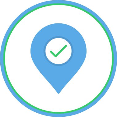 Düz Çember Vektör Simgesi Desenini Yerleştir