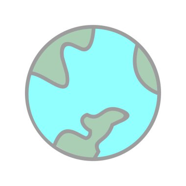 Dünya Dolu Işık Vektörü Simgesi Tasarımı