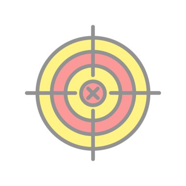 Hedef Doldurulmuş Işık Vektörü Simgesi Tasarımı