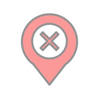 Çapraz Doldurulmuş Işık Vektörü Simgesi Tasarımı