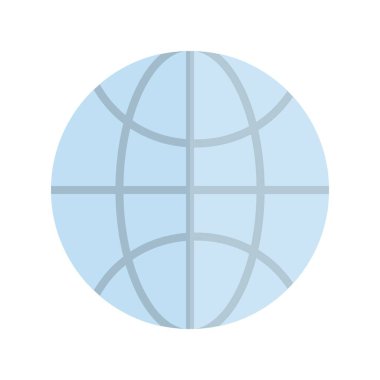 Dünya Düz Işık Vektörü Simgesi Tasarımı