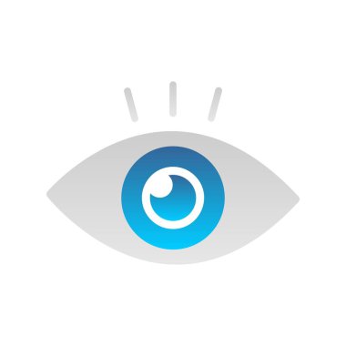 Göz Düz Gradyan Vektör Simgesi Tasarımı