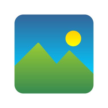 Galeri Düz Gradyan Vektör Simgesi Tasarımı