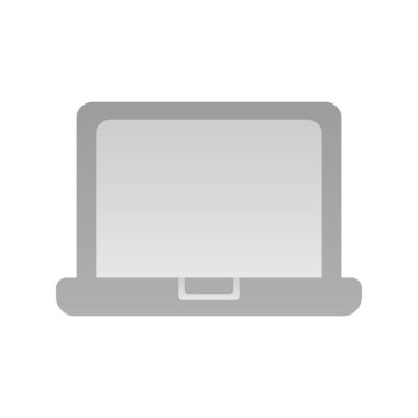 Laptop Düz Gradyan Vektör Simgesi Tasarımı